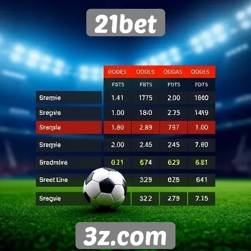 Comparativo das odds oferecidas pelo 21bet